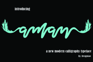Aman: The Flourished Monoline Script for Whimsical Design