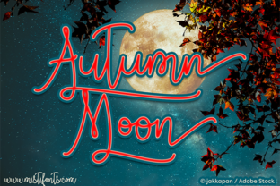 Autumn Moon: A Monoline Script for Modern Crafting