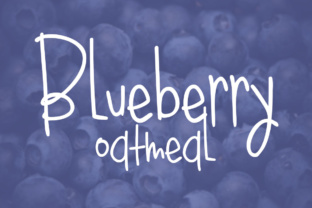 Blueberry Oatmeal Regular: The Friendly Handwritten Font