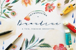 Brandine: A Watercolor Typeface for Elegant and Personal Projects