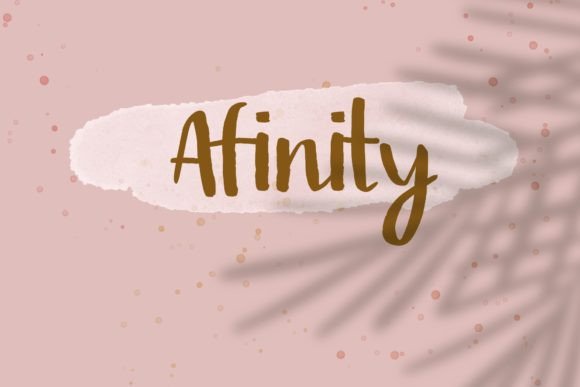 Exploring Afinity: A Brush Calligraphy Typeface with a Distinctive Style
