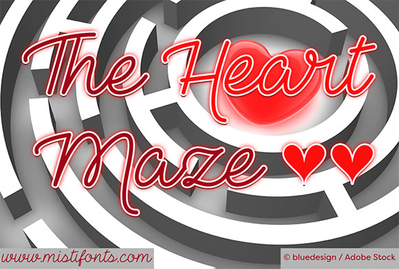 The Heart Maze: An Elegant Typeface for Creative Projects